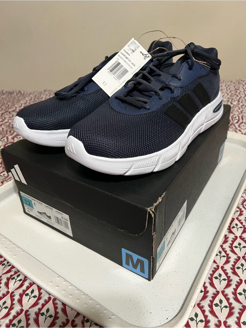 Adidas Men’s Navy Mesh cloud foam flex Running Shoes